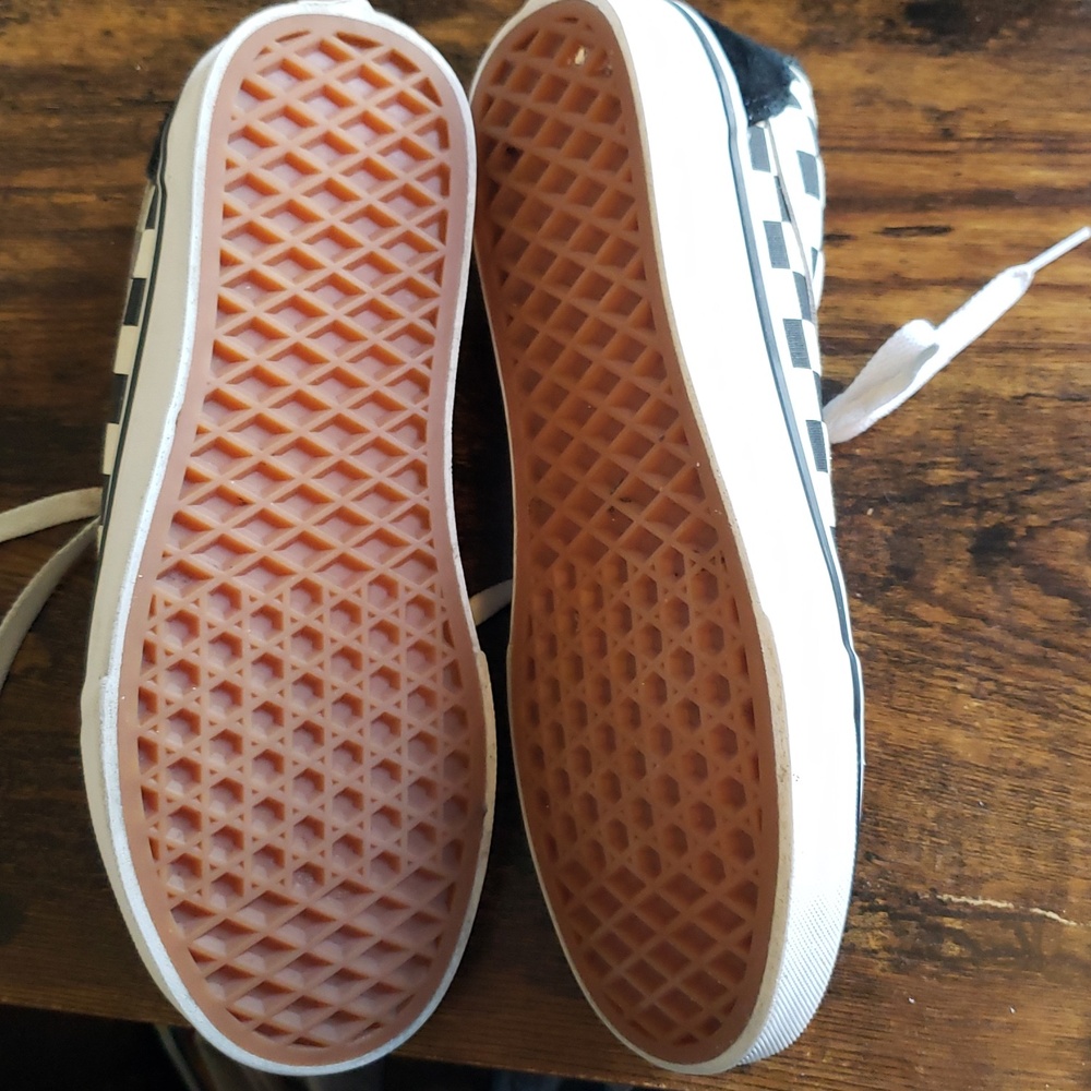 Vans Old Skool Suede and Canvas Sneakers Black and White Checker - Picture 13 of 14
